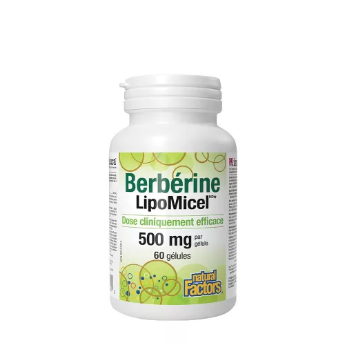 Natural Factors Berberine LipoMicel Matrix - 500 mg Berberine 60 Lágykapszula