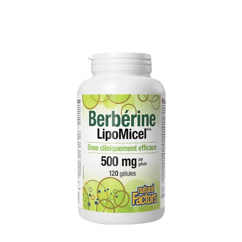 Natural Factors Berberine LipoMicel Matrix - 500 mg Berberine 120 Lágykapszula