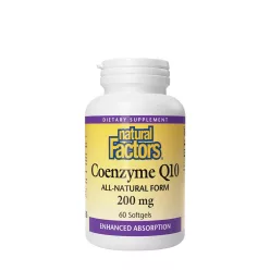   Natural Factors Coenzyme Q10 100 % Natural 200 mg 60 Lágykapszula