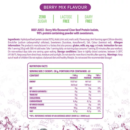 Nanosupps Beef Juice - Marhafehérje 30 g