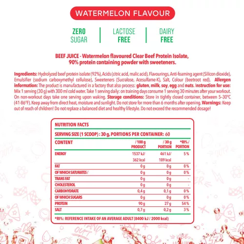 Nanosupps Beef Juice - Marhafehérje 30 g