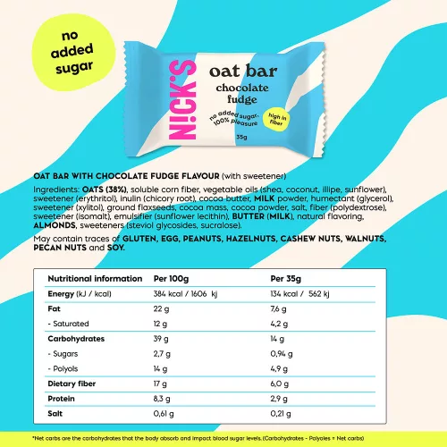 Nick's Zabszelet Csokis-Karamellás 35 g