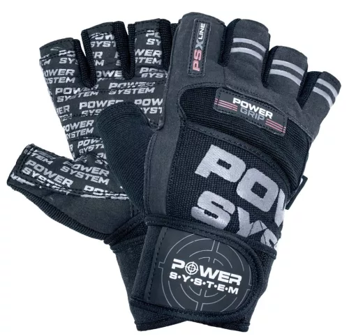 Power System Gloves Power Grip - Edzőkesztyű Fekete