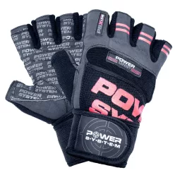 Power System Gloves Power Grip - Edzőkesztyű Piros