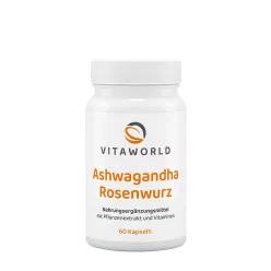 Vitaworld Ashwagandha – Rózsagyökér Komplex 60 Kapszula