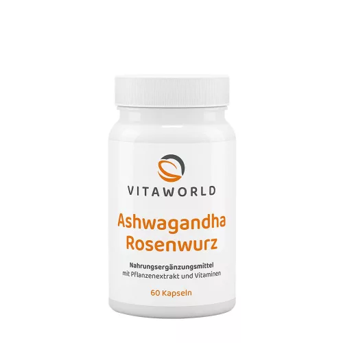 Vitaworld Ashwagandha – Rózsagyökér Komplex 60 Kapszula