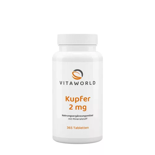 Vitaworld Copper 2 mg - Réz 365 Tabletta