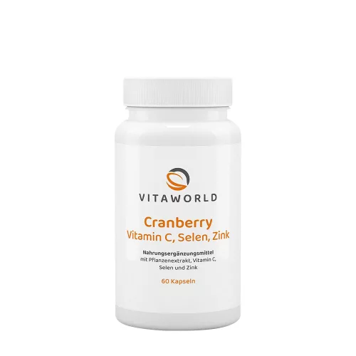 Vitaworld Tőzegáfonya C-vitaminnal + szelén + cink 60 Kapszula