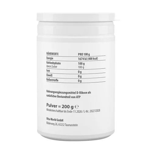 Vitaworld D-Ribose - D-Ribóz 200 g