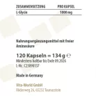Vitaworld L-glycine 1000 mg - L-glicin 1000 mg 120 Kapszula