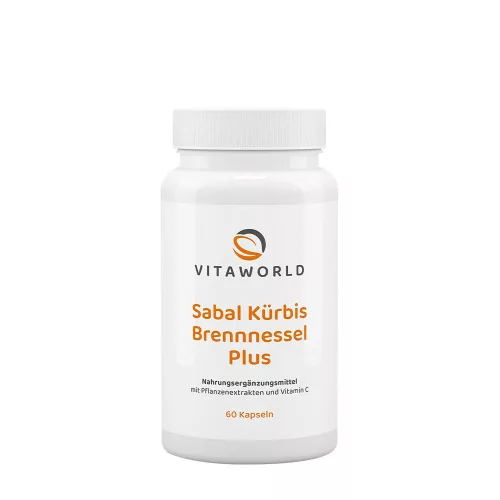 Vitaworld Sabal Pumpkin Nettle Plus - Fűrészpálma–Tökmag–Csalán Plusz 60 Kapszula