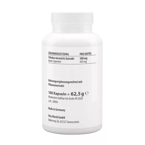 Vitaworld Tribulus Terrestris Kivonat 500 mg 100 Kapszula