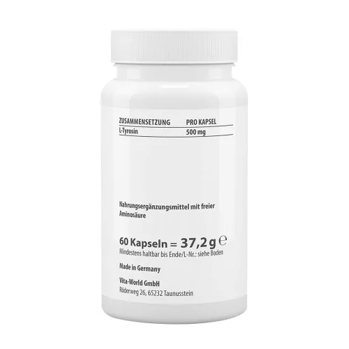 Vitaworld Tirozin 500 mg 60 Kapszula