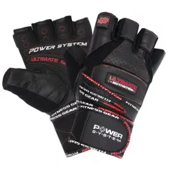   Power System Gloves Ultimate Motivation - Professzionális Edzőkesztyű Fekete/Piros