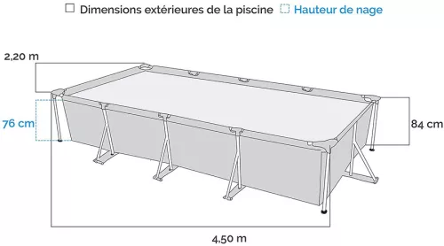 Intex fémvázas medence szett vízforgatóval 450x220 cm-es - 28274 