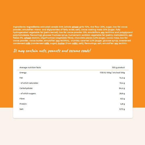 Cerbona Sós Karamellás-Étcsokoládés Müzliszelet 20 g