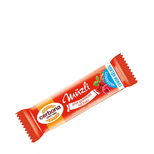 Cerbona Piros Gyümölcsös Müzliszelet 20 g