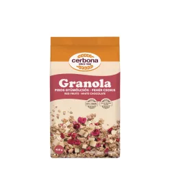 Cerbona Piros Gyümölcsös-Fehércsokoládés Granola 450 g