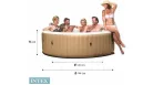 Intex Masszázsmedence,  4 személyes Mobil Jacuzzi PureSpa Sahara INTEX 28426 