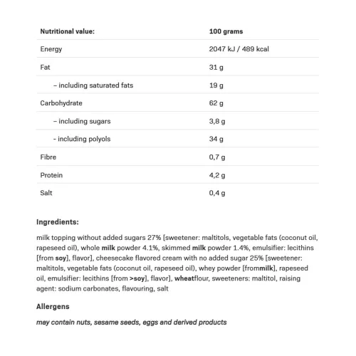 Allnutrition Fitking Cookie Sajttorta Keksz 128 g