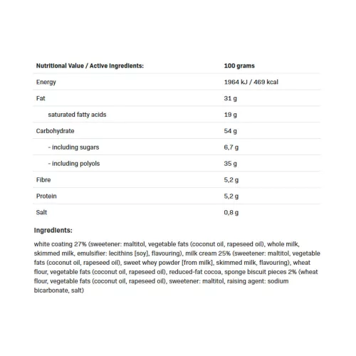 Allnutrition Fitking Cookie Fehércsokoládé Krémes Keksz 128 g