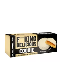   Allnutrition Fitking Cookie Fehércsokoládé Mogyorós Krémes Keksz 128 g