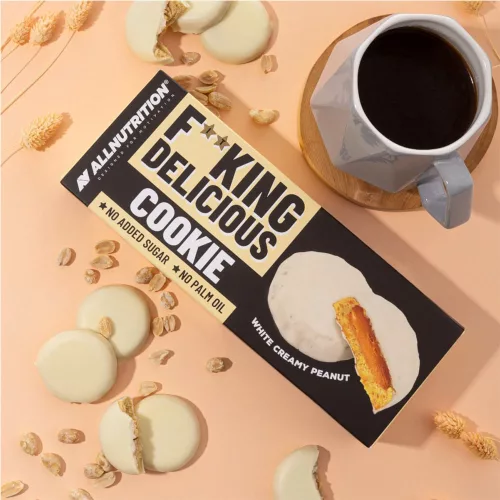 Allnutrition Fitking Cookie Fehércsokoládé Mogyorós Krémes Keksz 128 g