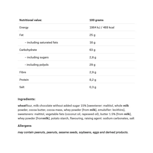 Allnutrition Fitking Cookie Tejcsokololádés Mogyorós Keksz 200 g