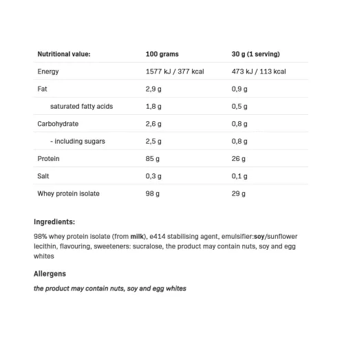 Allnutrition Isolate Protein - Fehérje Izolátum 908 g