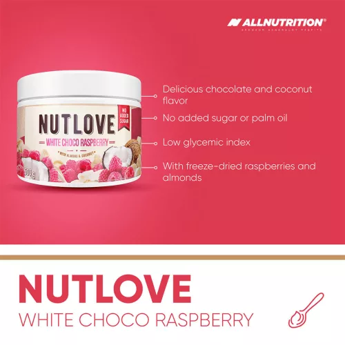 Allnutrition NUTLOVE Fehércsoki Krém Málnával 500 g