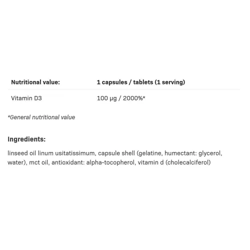 Allnutrition D3 - vitamin 4000 NE 60 Kapszula