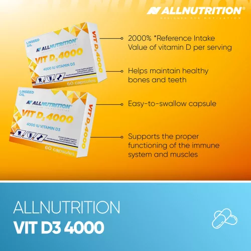 Allnutrition D3 - vitamin 4000 NE 60 Kapszula