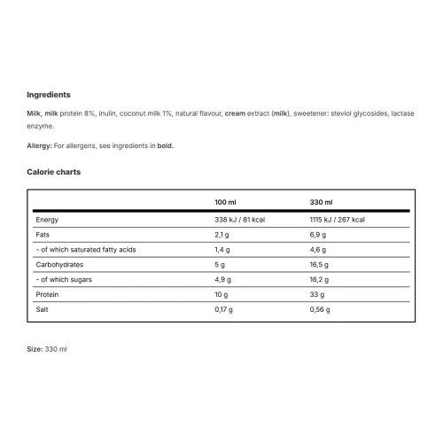 Vilgain Protein Milkshake Kókuszkrém 330 ml