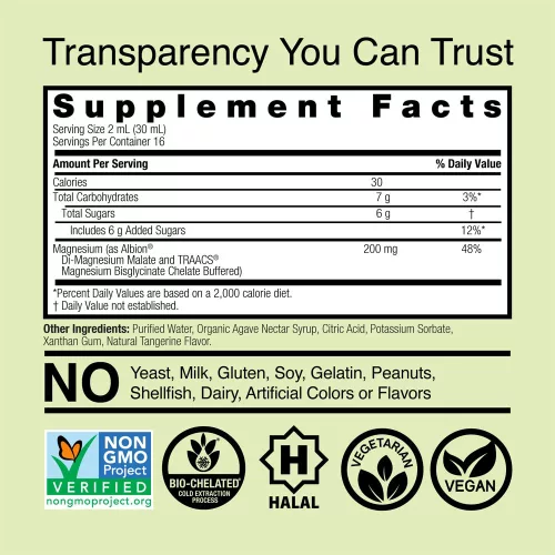 Nature's Answer Magnesium Glycinate - Magnézium-glicinát 480 ml