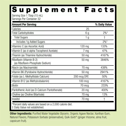 Nature's Answer Vitamin B-Complex Liquid - Folyékony B-vitamin Komplex 480 ml