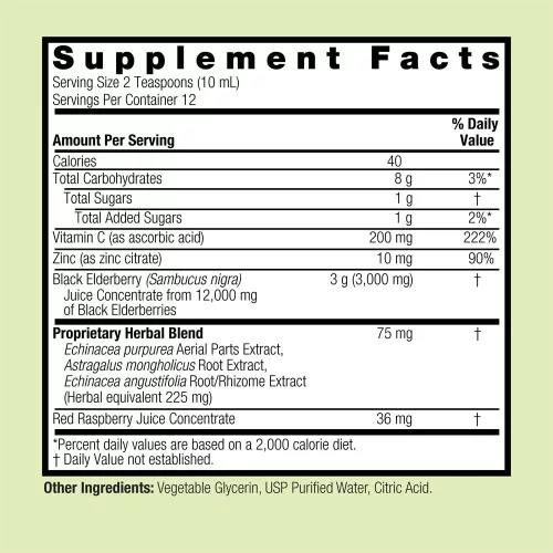 Nature's Answer Sambucus Immune Support - Fekete Bodza Immunerősítő 120 ml