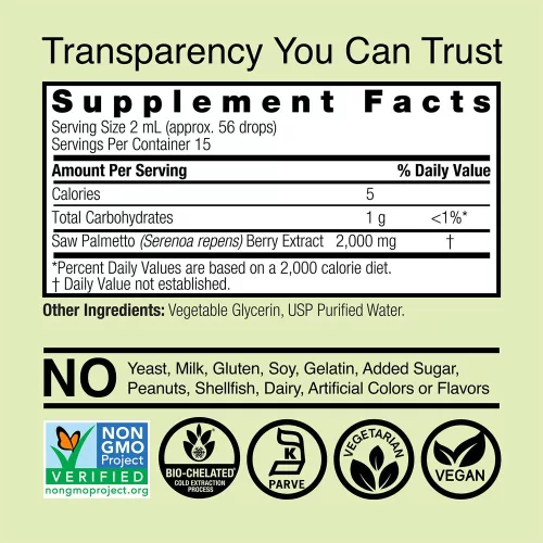 Nature's Answer Saw Palmetto Extract - Fűrészpálma Kivonat 30 ml