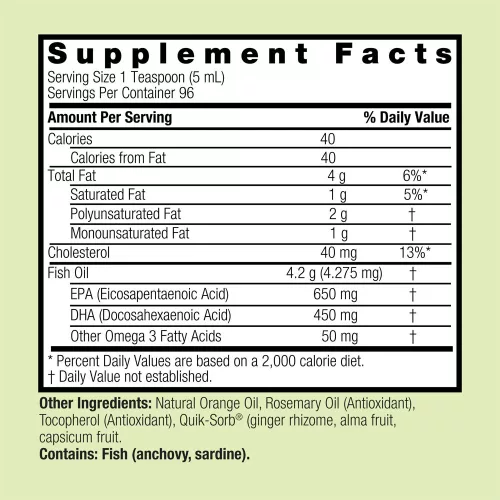 Nature's Answer Liquid Omega 3 - Folyékony Omega-3 480 ml