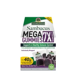   Nature's Answer Sambucus Mega Gummies - Fekete Bodza Gumicukor 30 Gumicukor