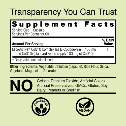 Nature's Answer 24hr Microactive COQ10 100mg - 24 órás Microactive CoQ10 100mg 60 Kapszula
