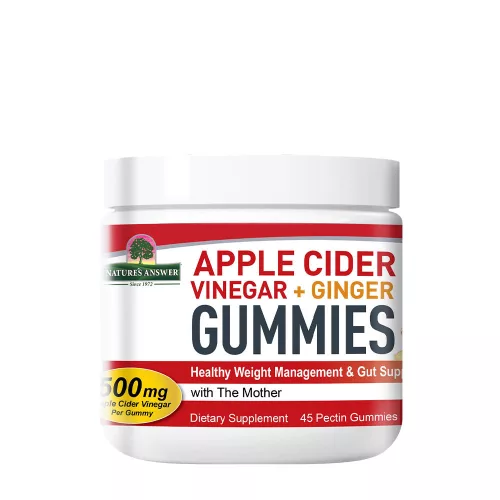 Nature's Answer Apple Cider Vinegar & Ginger Gummies - Almaecet és Gyömbér Gumicukor 45 Gumicukor