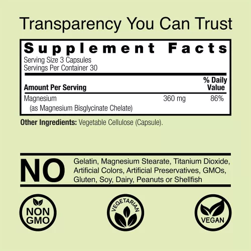 Nature's Answer Magnesium Glycinate - Magnézium-glicinát 90 Kapszula