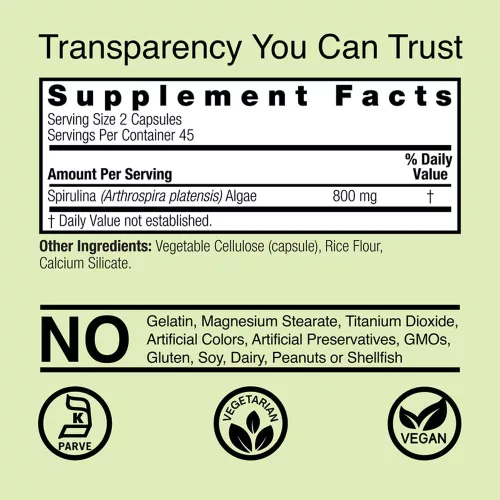 Nature's Answer Spirulina - Spirulina Alga 90 Kapszula