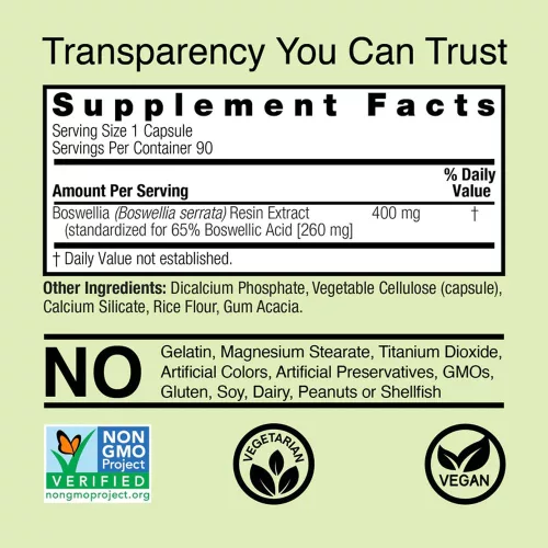Nature's Answer Boswellia - Tömjénfa Kivonat 90 Kapszula