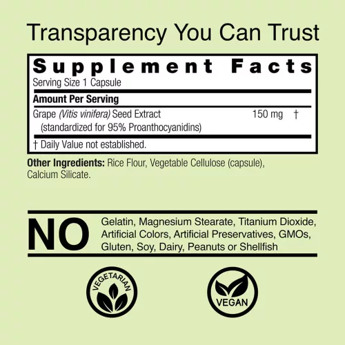Nature's Answer Grape Seed - Szőlő Mag 60 Kapszula