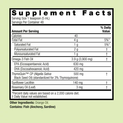 Nature's Answer Omega-3 Black Seed Oil - Omega-3 Fekete Mag Olaj 240 ml