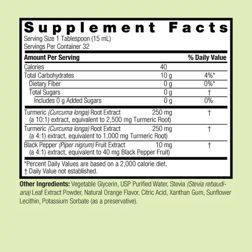 Nature's Answer Turmeric with Black Pepper - Kurkuma Fekete Borssal 480 ml