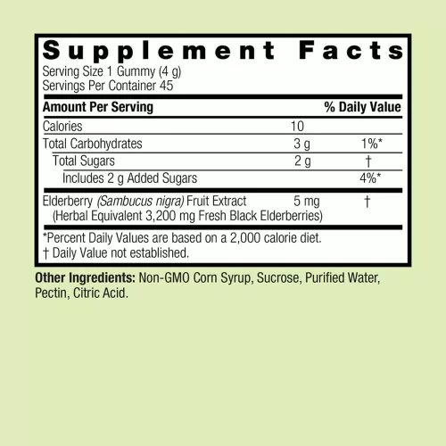 Nature's Answer Sambucus Daily Gummy - Fekete Bodza Gumicukor 45 Gumicukor