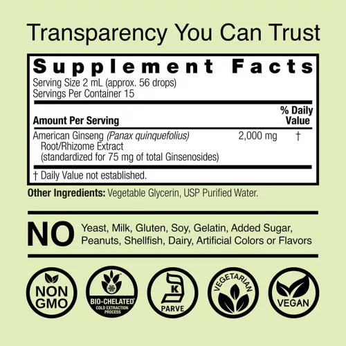 Nature's Answer American Ginseng Extract - Amerikai Ginzeng Kivonat 30 ml