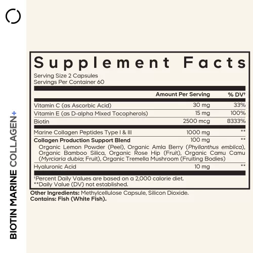 Codeage Biotin Marine Collagen - Biotin és Tengeri Kollagén 120 Kapszula